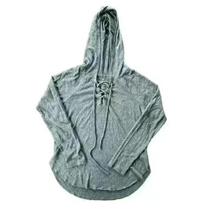 American Eagle Soft & Sexy Plush Medium Long Sleeve Raw Hem Hooded